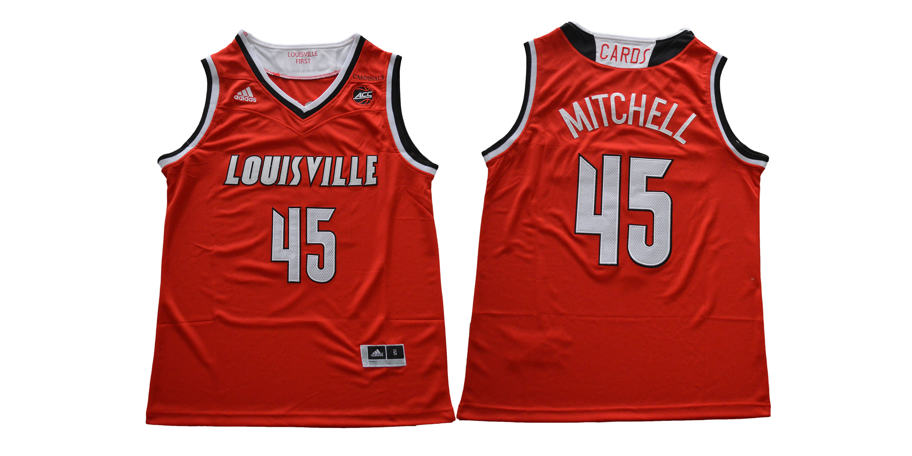 Louisville Cardinals 45 Donovan Mitchell Red College Basketball Jersey