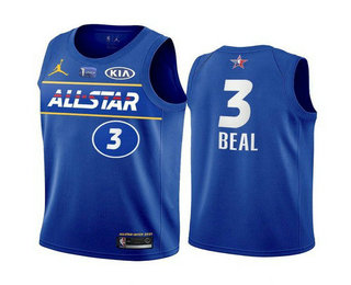 Men's 2021 All-Star Washington Wizards #3 Bradley Beal Blue Eastern Conference Stitched NBA Jersey
