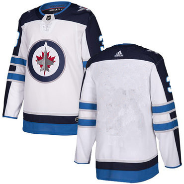 Men's Adidas NHL Winnipeg Jets Blank Away White Authentic Jersey