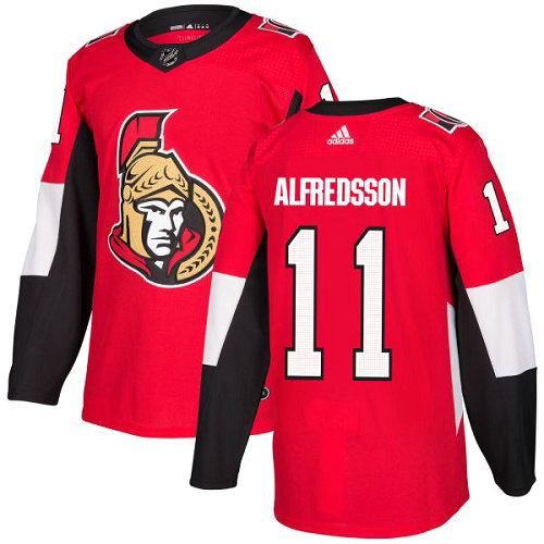 Men's Adidas Senators 11 Daniel Alfredsson Red Home Authentic Stitched NHL Jersey