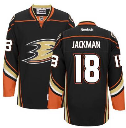 Men's Anaheim Ducks #18 Tim Jackman Black Third Jersey