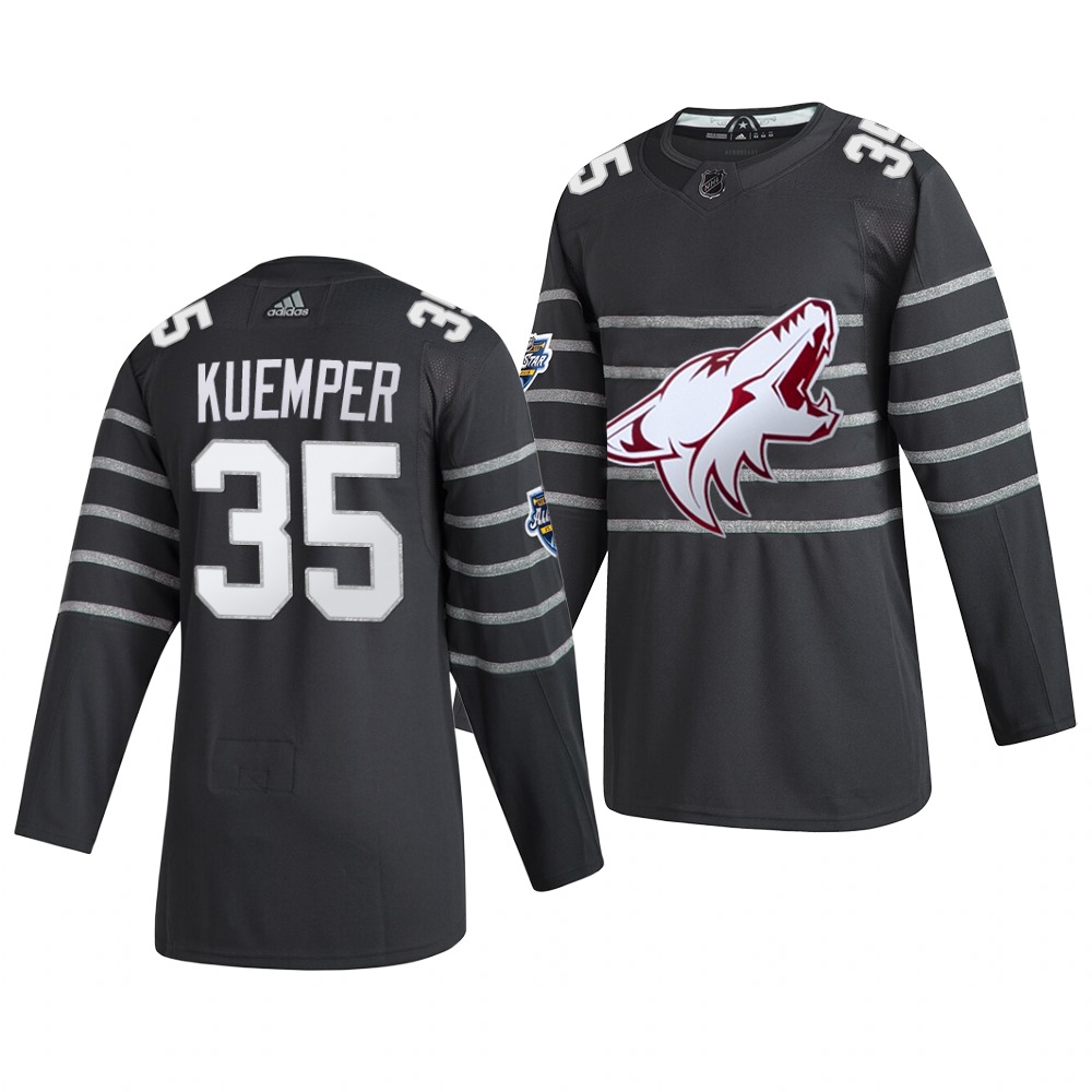 Men's Arizona Coyotes #35 Darcy Kuemper Gray 2020 NHL All-Star Game Adidas Jersey