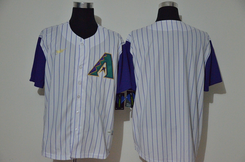 Men's Arizona Diamondbacks Blank White Cooperstown Collection Throwback Stitched Nike MLB Jersey