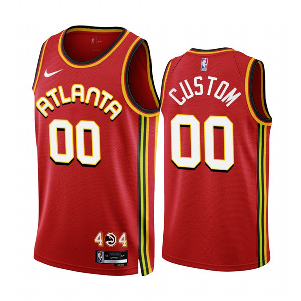 Men's Atlanta Hawks Active Player Custom 2022-23 Red Icon Edition Stitched Jersey