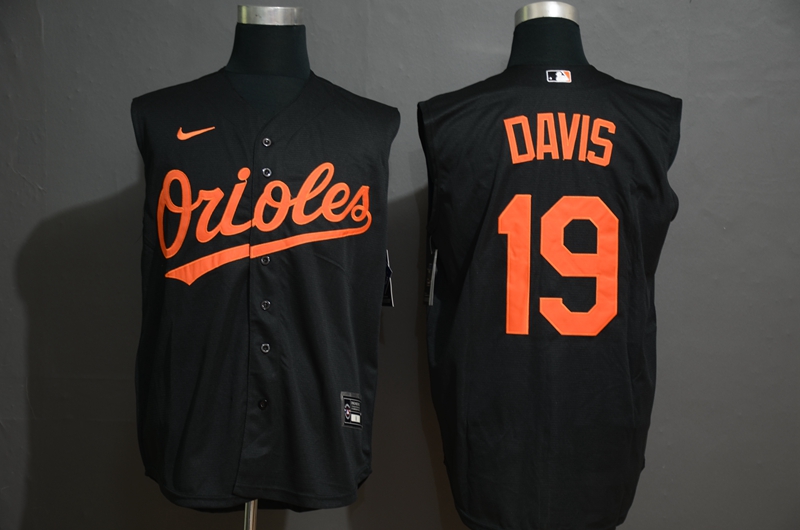 Men's Baltimore Orioles #19 Chris Davis Black 2020 Cool and Refreshing Sleeveless Fan Stitched MLB Nike Jersey