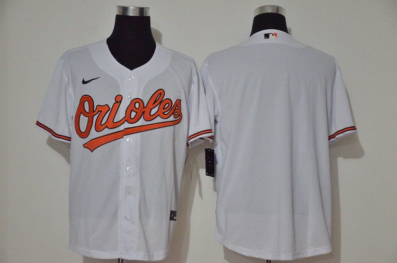 Men's Baltimore Orioles Blank White Stitched MLB Cool Base Nike Jersey
