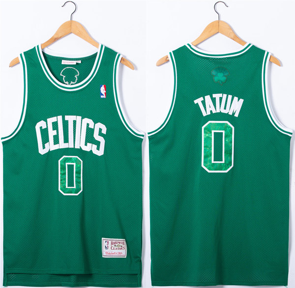 Men's Boston Celtics #0 Jayson Tatum Green Stitched Jersey