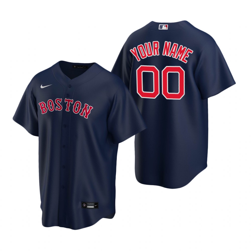 Men's Boston Red Sox Custom Nike Navy Stitched MLB Cool Base Jersey