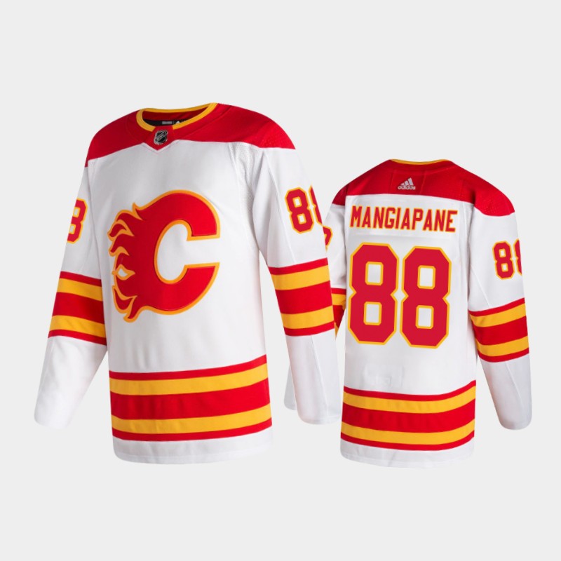Men's Calgary Flames #88 Andrew Mangiapane Away White 2020-21 Authentic Pro Jersey