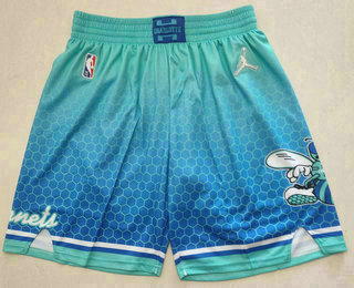 Men's Charlotte Hornets Blue Jordan Diamond 2022 City Edition Swingman Stitched Shorts