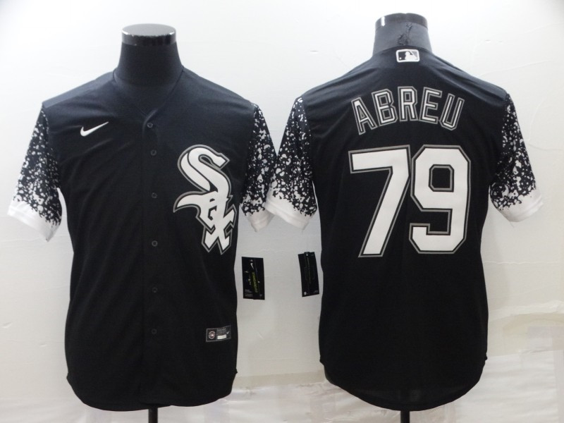Men's Chicago White Sox #79 Jose Abreu Black Nike Drift Fashion Cool Base Jersey