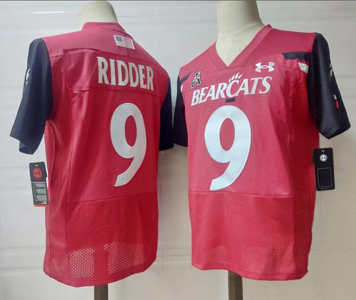 Men's Cincinnati Bearcats Desmond Ridder #9 Alumni Red NCAA Jersey College Football