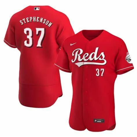 Men's Cincinnati Reds #37 Tyler Stephenson Red Stitched MLB Flex Base Nike Jersey