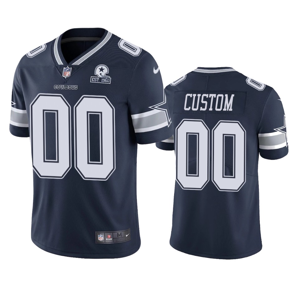 Dallas Cowboys Custom Men's Nike Black Golden Limited NFL 100th season