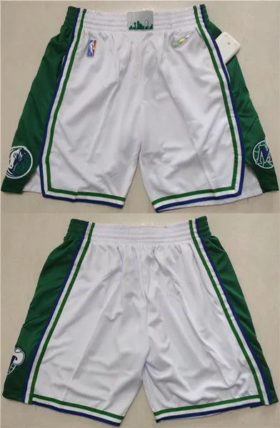 Men's Dallas Mavericks White 75th Anniversary Shorts (Run Small)