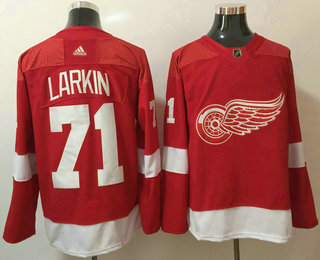 Men's Detroit Red Wings #71 Dylan Larkin Red Home 2017-2018 Hockey Stitched NHL Jersey