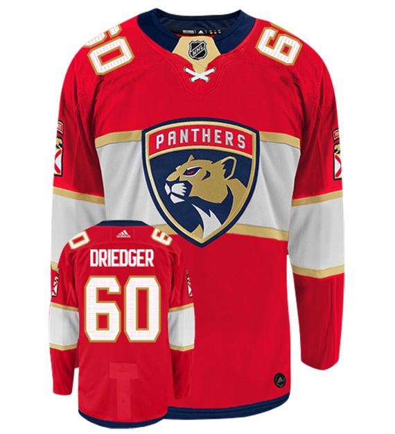 Men's Florida Panthers #60 Chris Driedger Adidas Authentic Home NHL Hockey Jersey