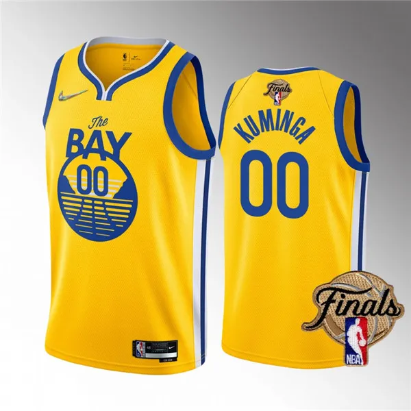 Men's Golden State Warriors Active Player Custom 2022 Yellow NBA Finals Stitched Jersey