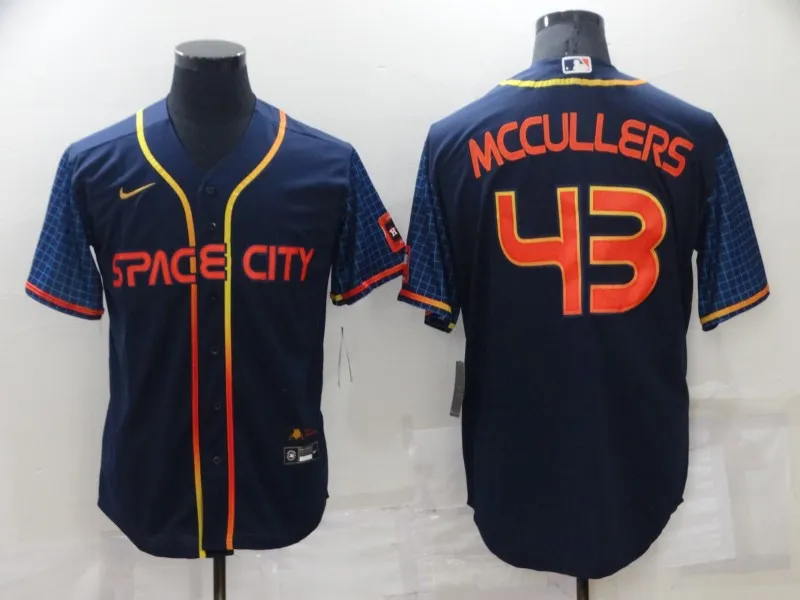 Men's Houston Astros #43 Lance McCullers 2022 Navy City Connect Cool Base Stitched Jersey