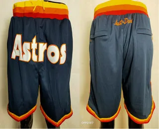 Men's Houston Astros Navy Blue Just Don Shorts Swingman Shorts