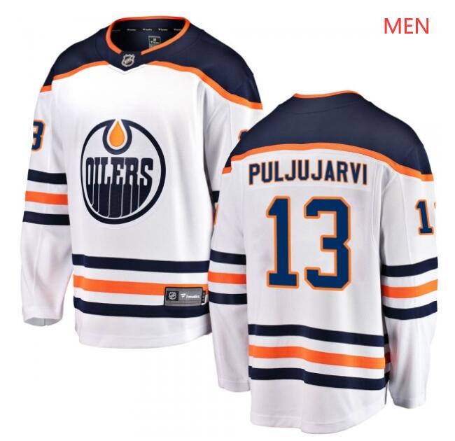 Men's Jesse Puljujarvi Edmonton Oilers Away Jersey - Breakaway White