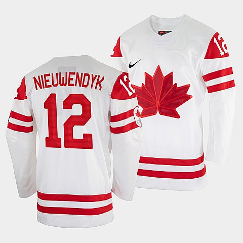 Men's Joe Nieuwendyk Canada Hockey White 2022 Winter Olympic #12 Salt Lake City Jersey