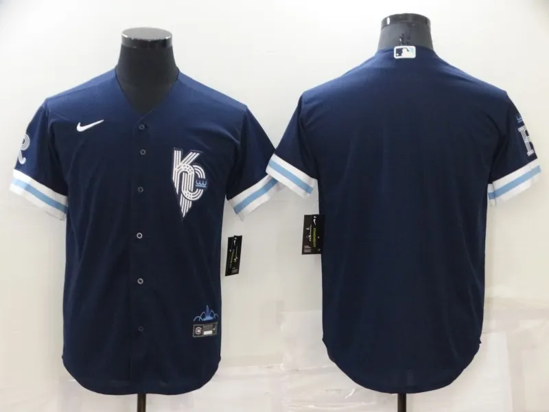 Men's Kansas City Royals Blank 2022 Navy City Connect Cool Base Stitched Jersey