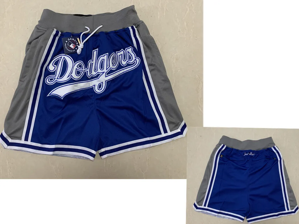 Men's Los Angeles Dodgers Blue With Grey Dodgers Just Don Shorts Swingman Shorts