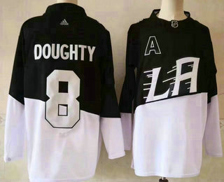 Men's Los Angeles Kings #8 Drew Doughty Black 2020 Stadium Series Adidas Stitched NHL Jersey