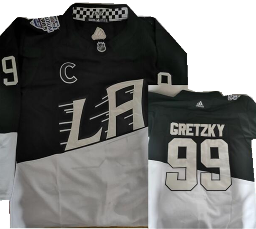 Men's Los Angeles Kings #99 Wayne Gretzky Black 2020 Stadium Series Adidas Stitched NHL Jersey