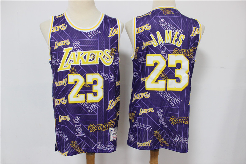 كرسي هزاز ايكيا Men's Los Angeles Lakers #23 LeBron James Purple Tear Up Pack Mitchell & Ness Swingman Jeresy تنورة بنات