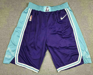 Men's Los Angeles Lakers Purple Nike Diamond 2022 City Edition Swingman Stitched Shorts