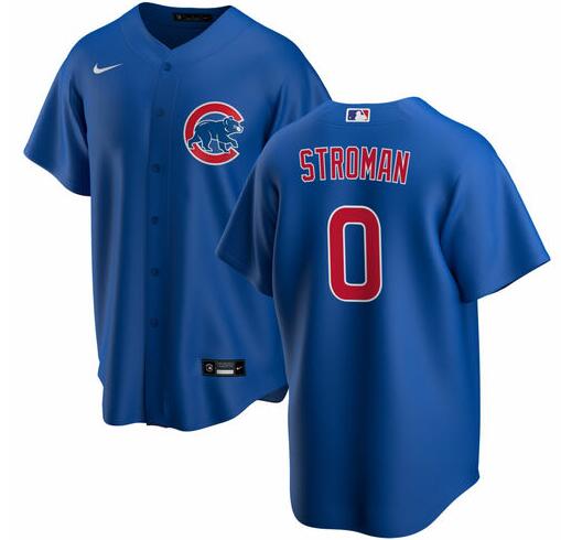 Men's Marcus Stroman Chicago Cubs #0 Alternate blue Jersey by Nike
