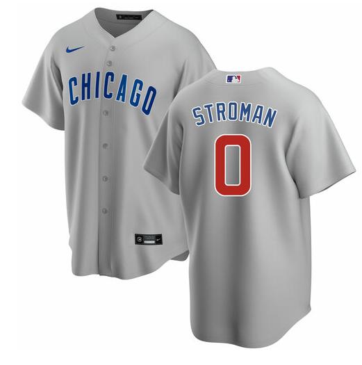 Men's Marcus Stroman Chicago Cubs #0 Road gray Jersey by Nike