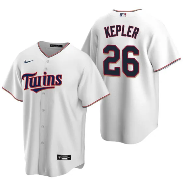 Men's Minnesota Twins #26 Max Kepler White Cool Base Stitched Jersey