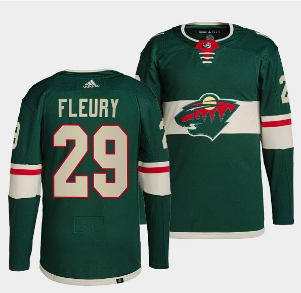 Men's Minnesota Wild #29 Marc-Andre Fleury Green Stitched Jersey
