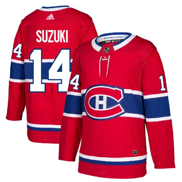Men's Montreal Canadiens #14 Nick Suzuki Red Stitched NHL Jersey