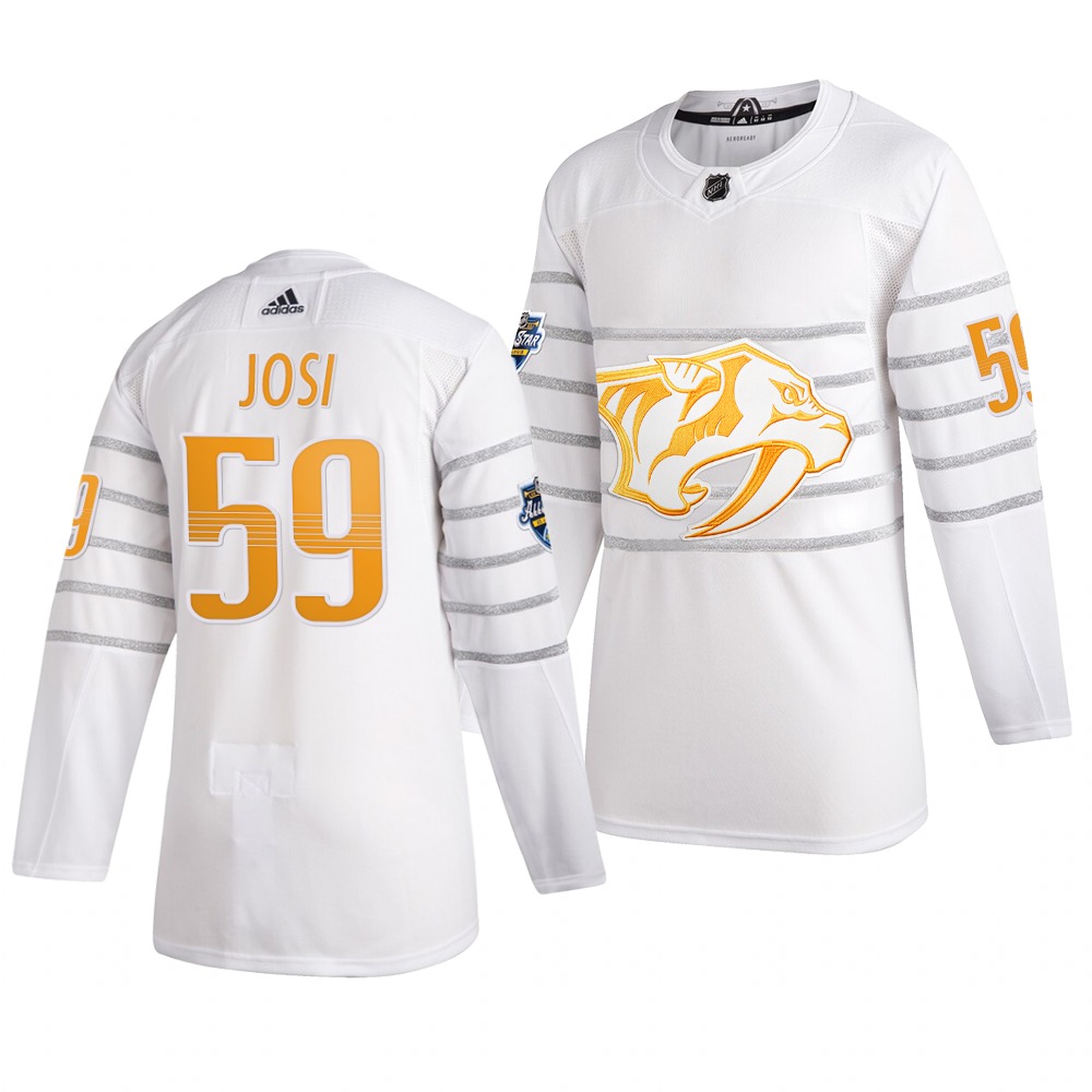Men's Nashville Predators #59 Roman Josi White 2020 NHL All-Star Game Adidas Jersey