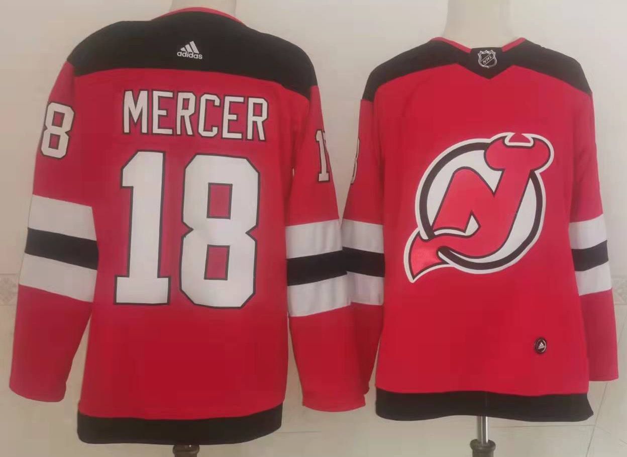 Men's New Jersey Devils #18 Dawson Mercer Red Authentic Jersey