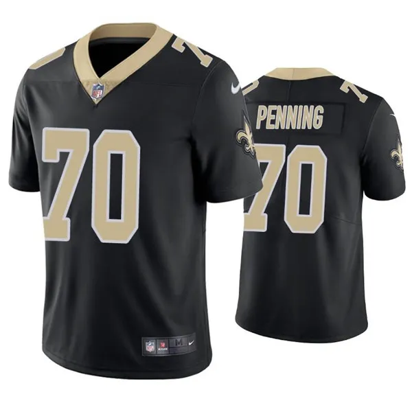 Men's New Orleans Saints #70 Trevor Penning Black Vapor Limited Stitched Jersey
