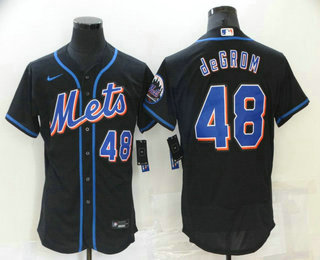 Men's New York Mets #23 Javier Baez Black Stitched MLB Flex Base Nike Jersey