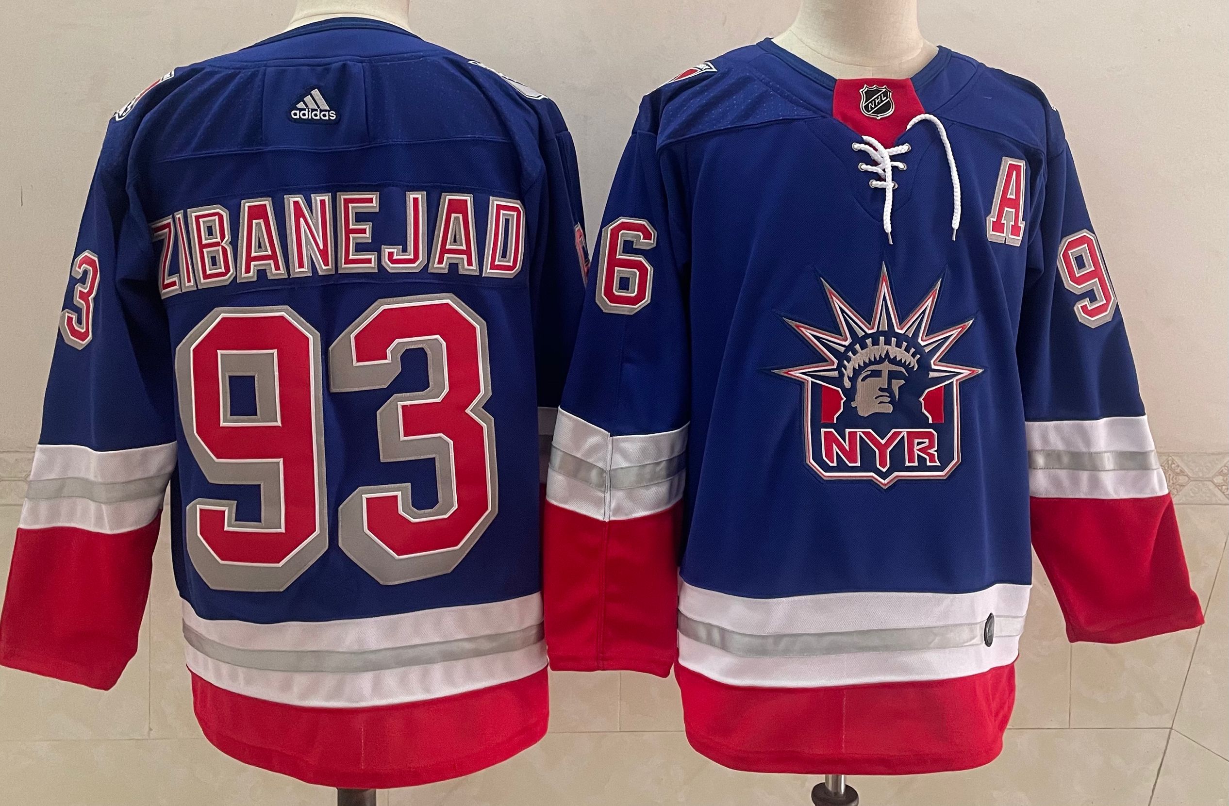 Men's New York Rangers #93 Mika Zibanejad Light Blue 2021 Retro Stitched NHL Jersey