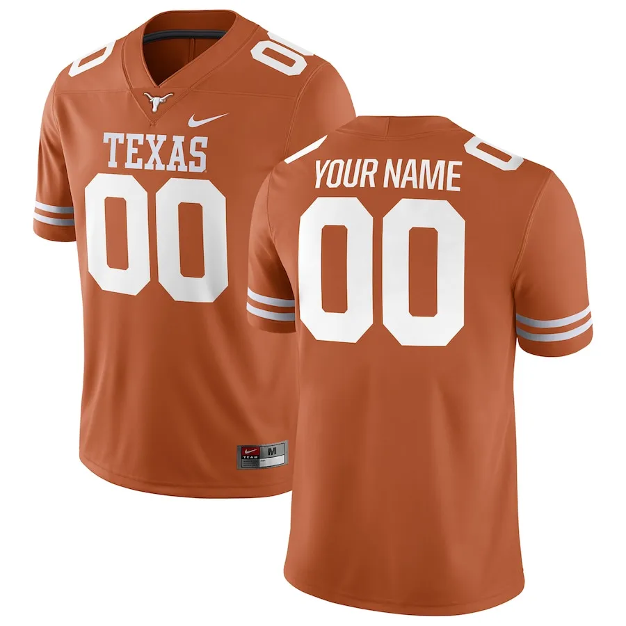 Men's Nike Texas Orange Texas Longhorns Football Custom Game Jersey