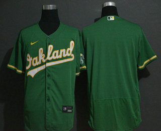 Men's Oakland Athletics Blank Green Stitched Stitched MLB Flex Base Nike Jersey
