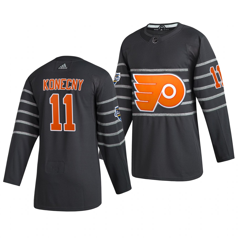 Men's Philadelphia Flyers #11 Travis Konecny Gray 2020 NHL All-Star Game Adidas Jersey