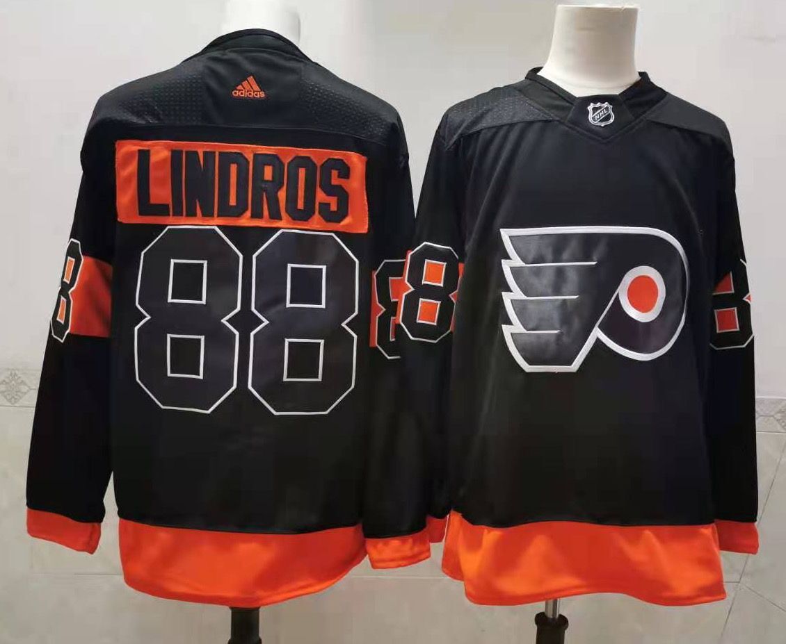 Men's Philadelphia Flyers #88 Eric Lindros Black Adidas 2020-21 Stitched NHL Jersey