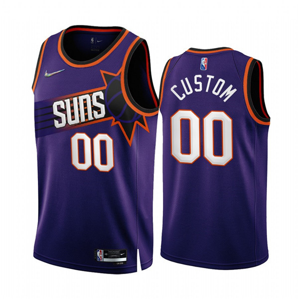 Men's Phoenix Suns Active Player Custom 2022-23 Purple 75th Anniversary Icon Edition Stitched Jersey