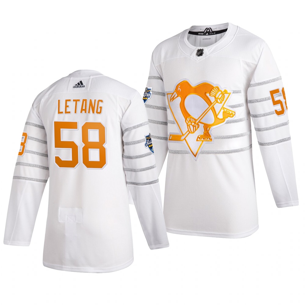 Men's Pittsburgh Penguins #58 Kris Letang White 2020 NHL All-Star Game Adidas Jersey