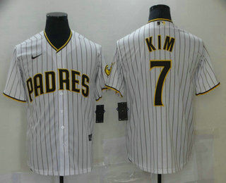 Men's San Diego Padres #7 Ha Seong Kim White Stitched MLB Cool Base Nike Jersey