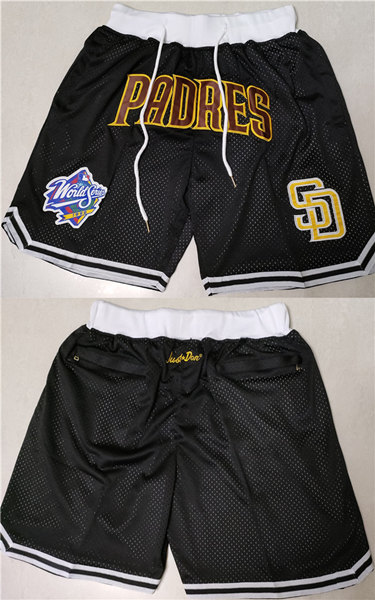 Men's San Diego Padres Black Shorts (Run Small)
